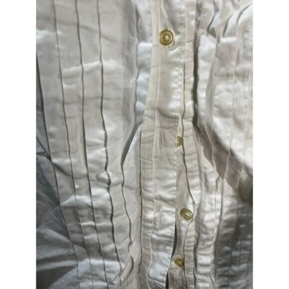Cotton Jewel Pintuck Shirt Optic White Large by‎ GAP - Picture 4 of 5